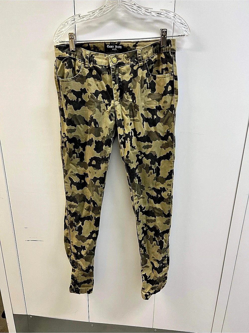Encore Jeans Camo Skinny Jeans Waist 9 Like New